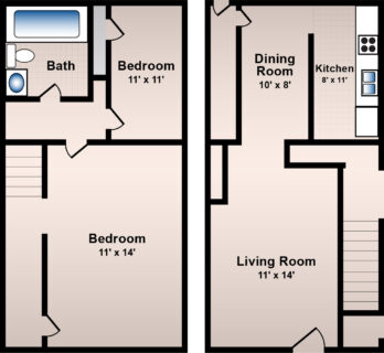 2 Bed / 1 Bath / 950 sq ft / Availability: Please Call / Deposit: $795 / Rent: $795